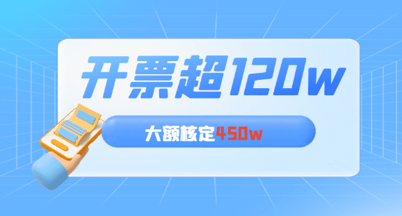 2024個體戶開票超120萬怎么繼續核定？（大額核定450w）
