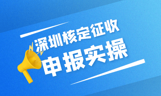 2024深圳核定征收申報實操！