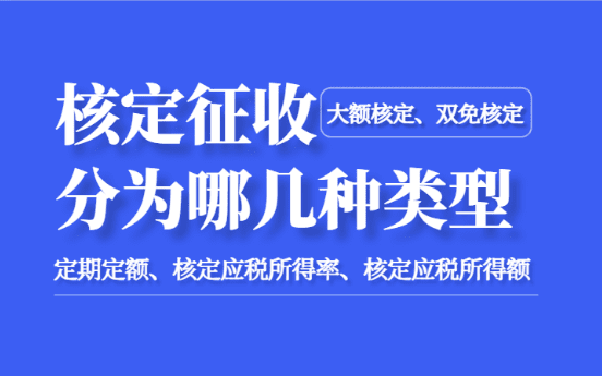 核定征收分為哪幾種形式？（大額、雙免、定期定額、核定應稅）