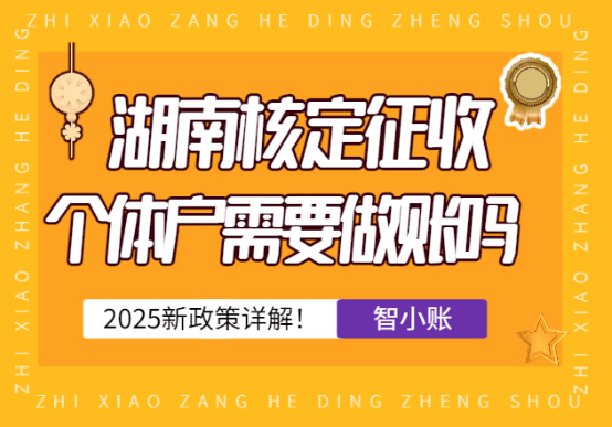 湖南核定征收個(gè)體戶需要做賬嗎？2025新政策詳解！