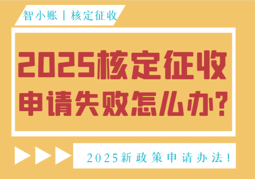 核定征收申請(qǐng)失敗怎么處理？2025新政策申請(qǐng)辦法！