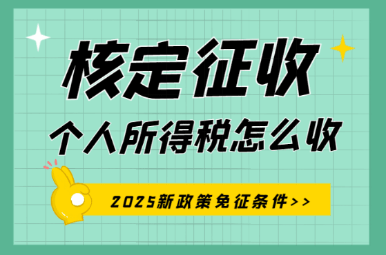 核定征收個人所得稅怎么收?2025新政策免征條件!