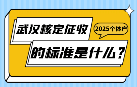 武漢個體戶核定征收的標準是什么?