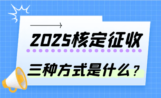 2025核定征收三種方式是什么？