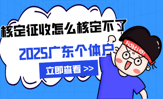 廣東個體戶核定征收怎么核定不了?
