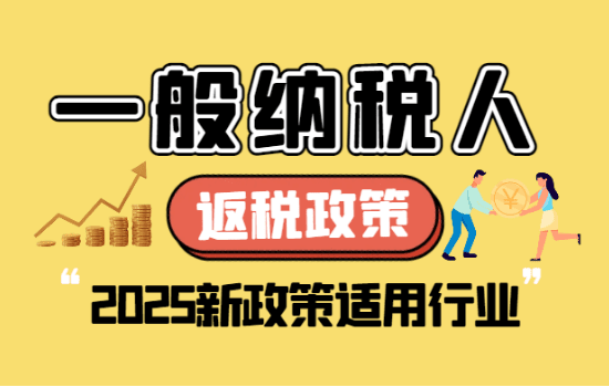一般納稅人返稅政策！2025新政策適用行業(yè)、返稅比例！
