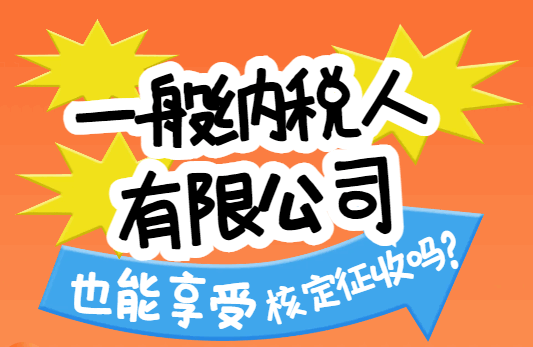一般納稅人有限公司能享受核定征收嗎？