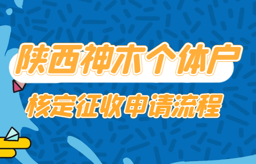 陜西神木個體戶核定征收申請流程！