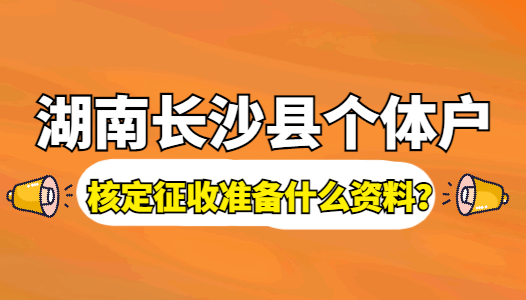 湖南長沙縣個體戶核定征收準備什么材料？