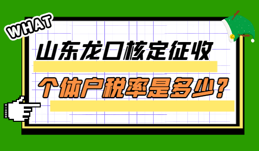 山東龍口核定征收個(gè)體戶稅率是多少？