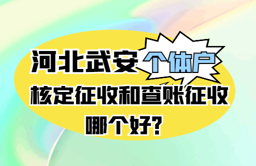 河北武安個體戶核定征收和查賬征收哪個好？