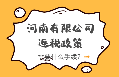 河南有限公司返稅政策需要什么手續(xù)？