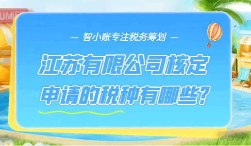 江蘇有限公司核定申請的稅種有哪些？