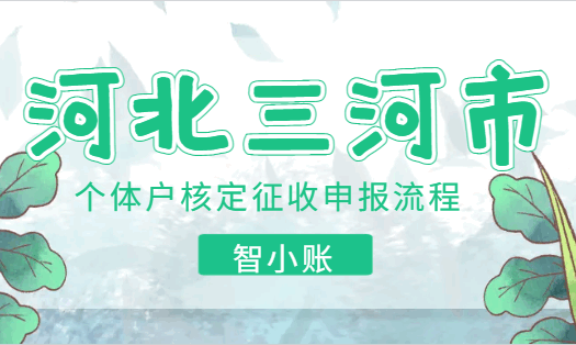 河北三河市個體戶核定征收申報流程！