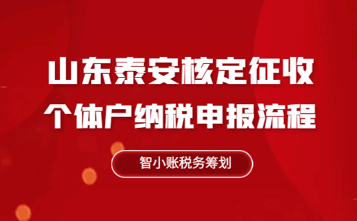 山東泰安核定征收個(gè)體戶納稅申報(bào)流程！