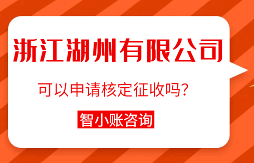 浙江湖州有限公司可以申請核定征收嗎?