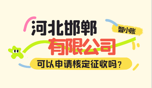 河北邯鄲有限公司可以申請(qǐng)核定征收嗎？