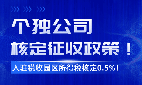 個(gè)獨(dú)公司核定征收政策！