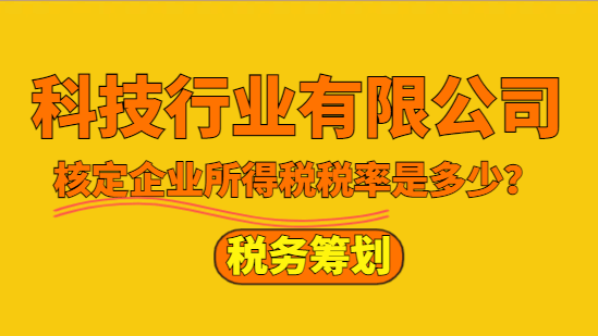 科技行業(yè)有限公司核定企業(yè)所得稅稅率是多少？