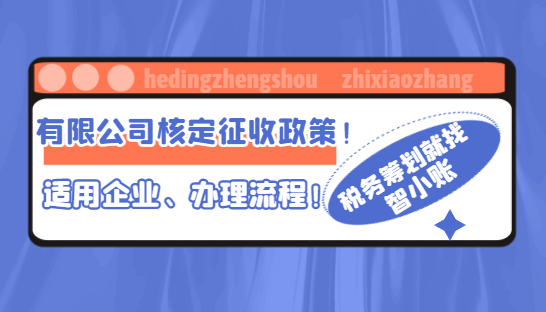 有限公司核定征收政策！適用的企業(yè)、辦理的流程！