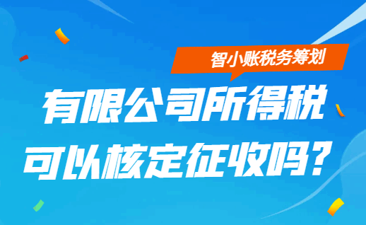 有限公司所得稅可以核定征收嗎？