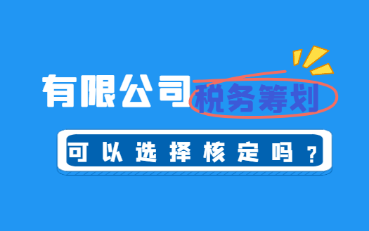 有限公司稅務籌劃可以選擇核定嗎？