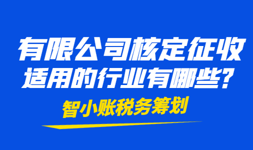 有限公司核定征收適用的行業有哪些？