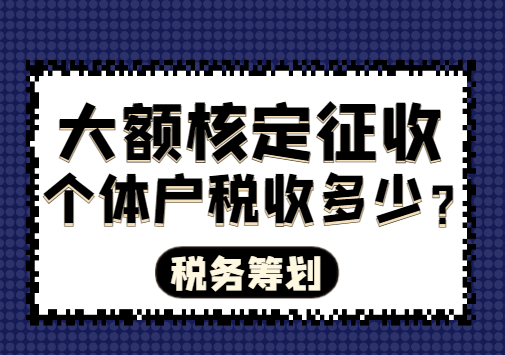 大額核定征收個體戶稅收多少？