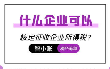 什么企業可以核定征收企業所得稅？