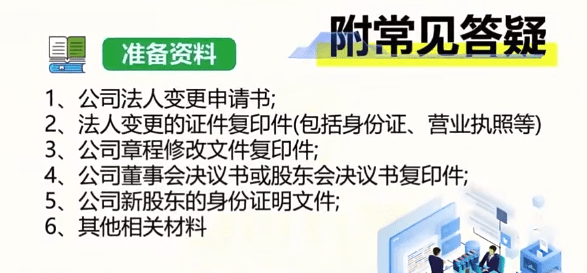 2026公司變更法人流程和需要什么材料！
