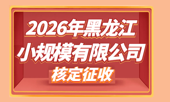 2026年黑龍江小規(guī)模有限公司核定征收！